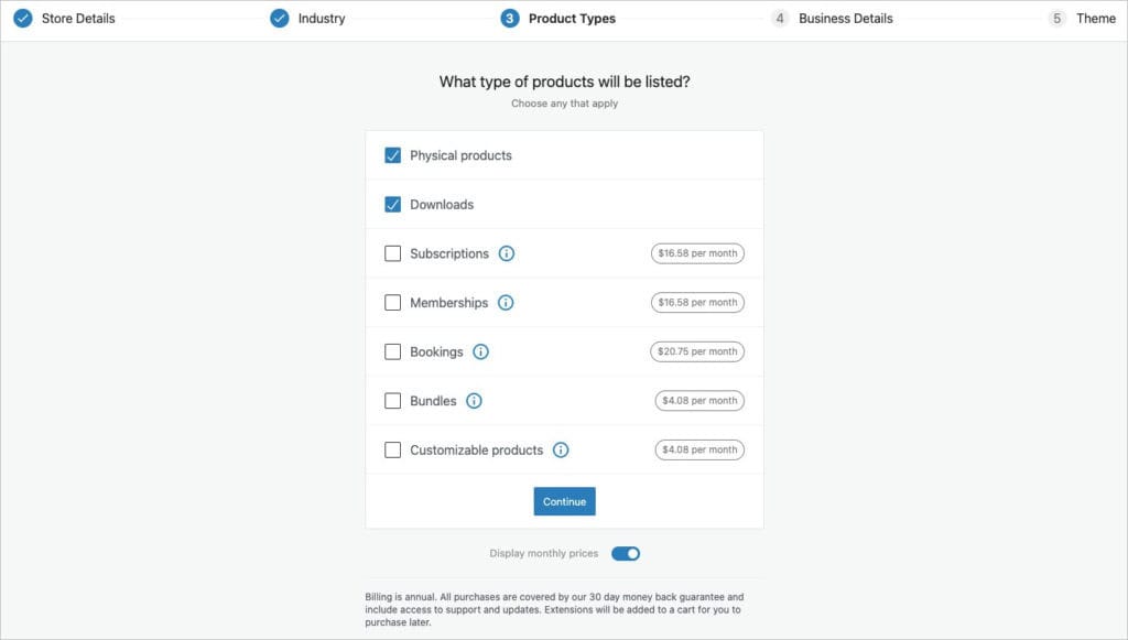 WooCommerce Store Profiler