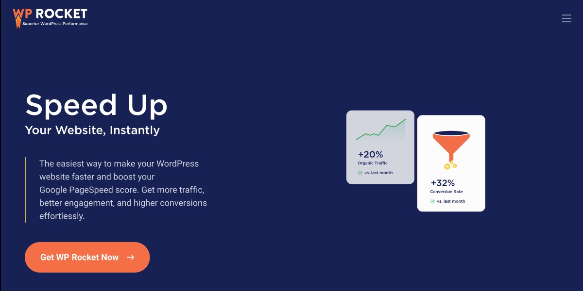 WPRocket WordPress cache plugin