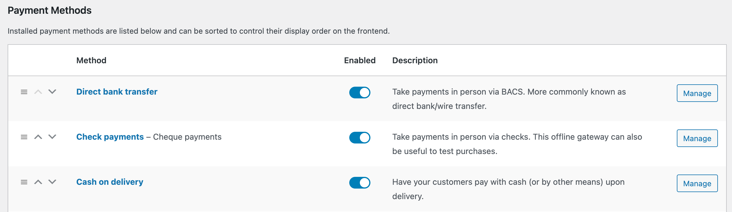 WooCommerce: Offline Payment Methods