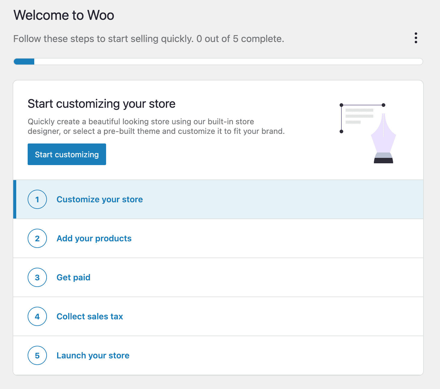 Setup WooCommerce