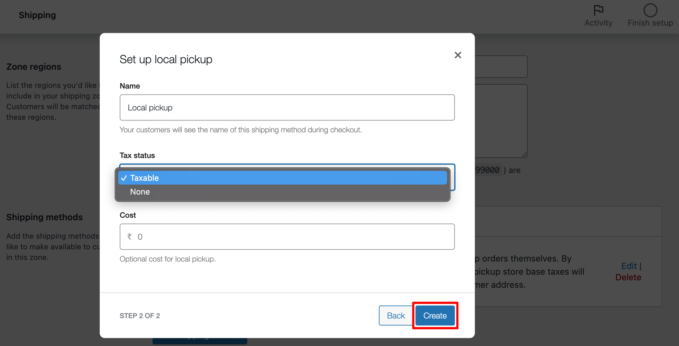 WooCommerce Local Pickup: Configure Local Pickup Shipping Method