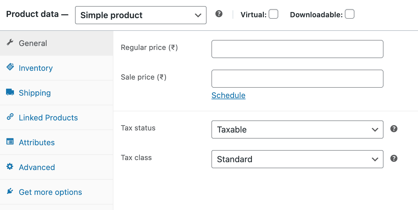 WooCommerce: Product General Settings