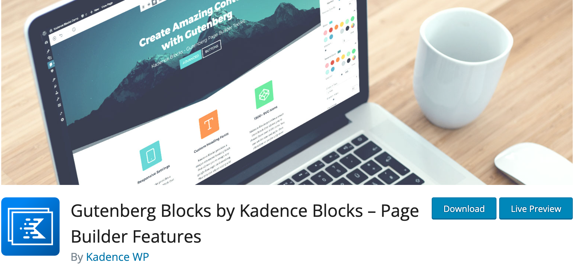 WordPress Gutenberg Block Plugin: Kadence
