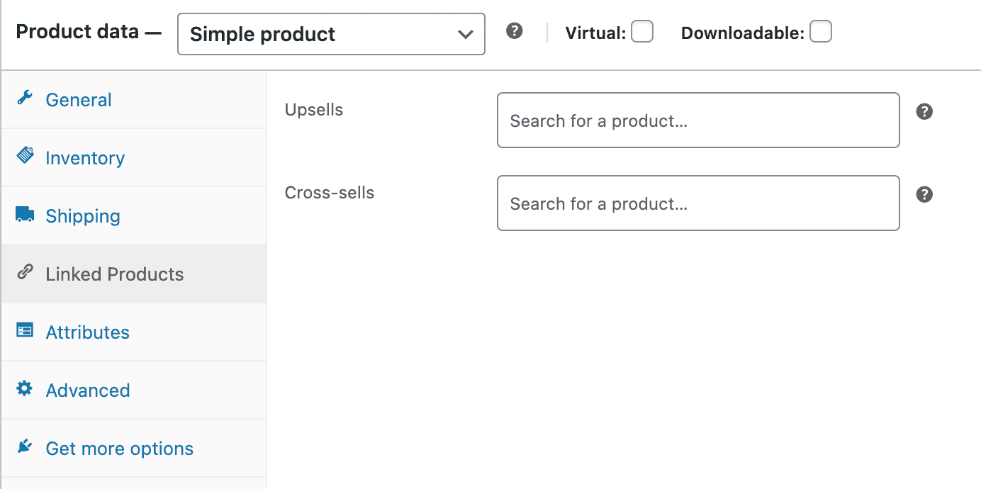 WooCommerce: Linked Products Settings