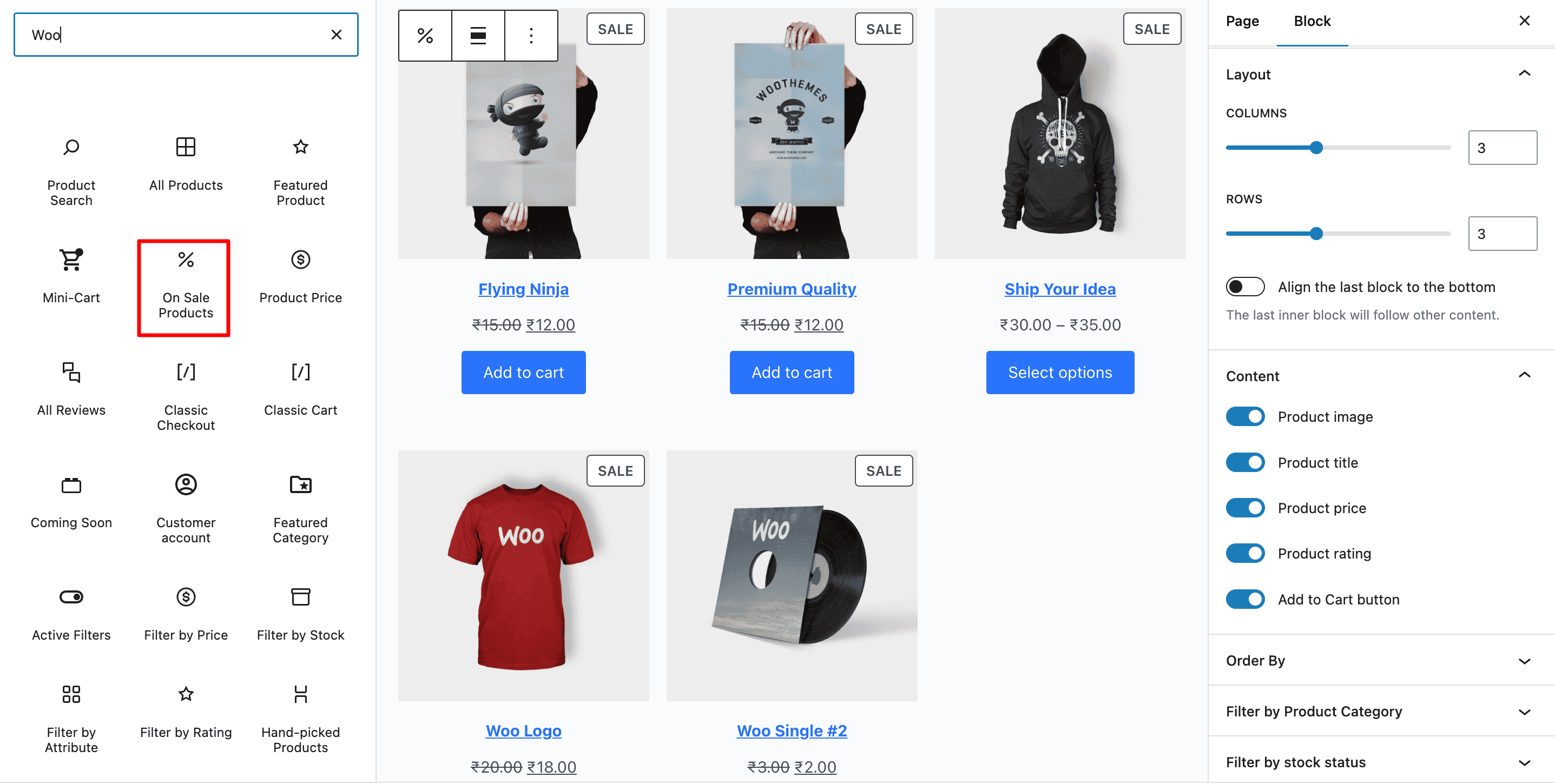 WooCommerce On Sale Products Block