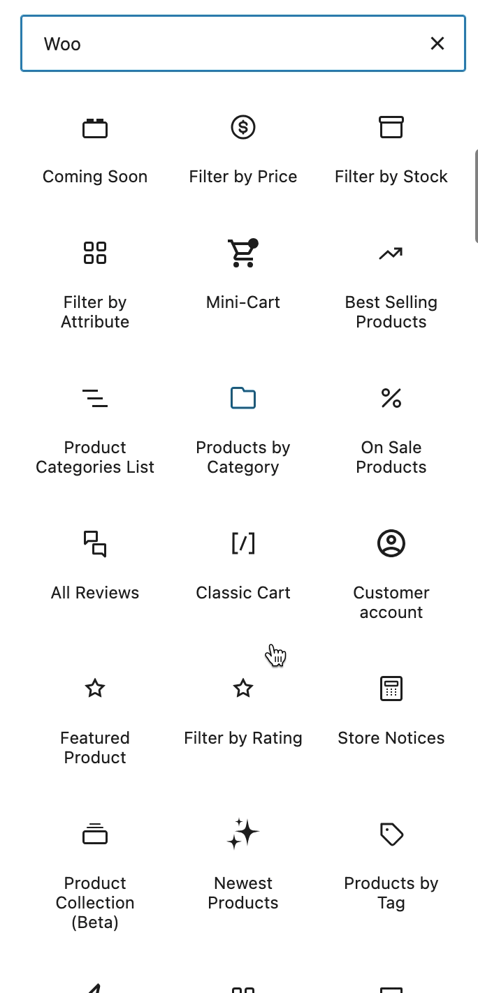 All WooCommerce Blocks List