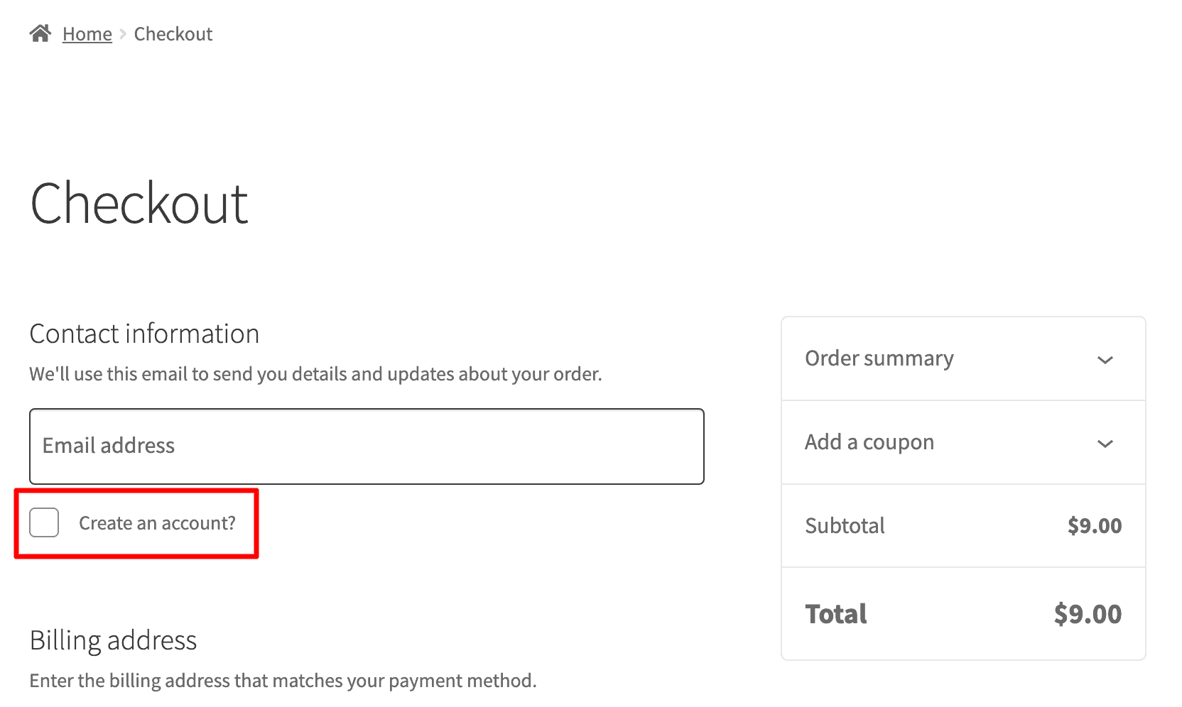 WooCommerce: Display Registration Option in Checkout Page