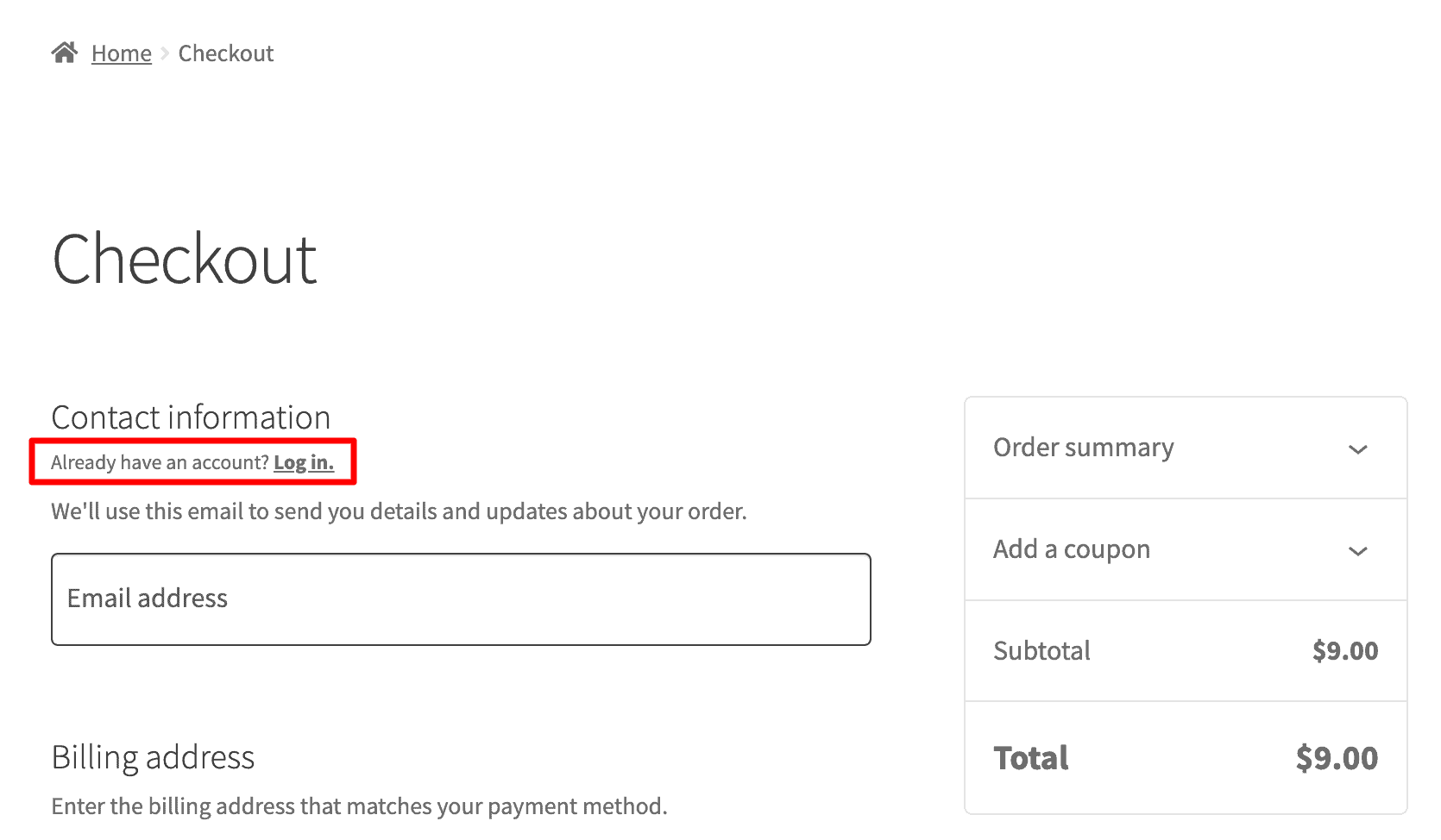 WooCommerce: Display Login Option in Checkout Page