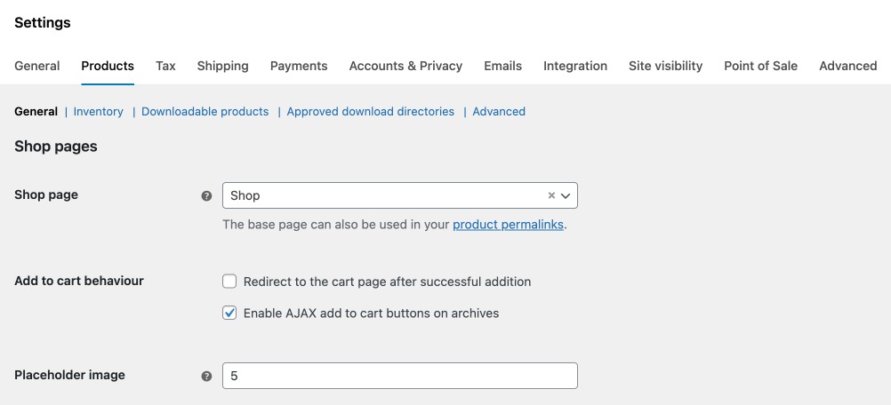 WooCommerce Shop Pages