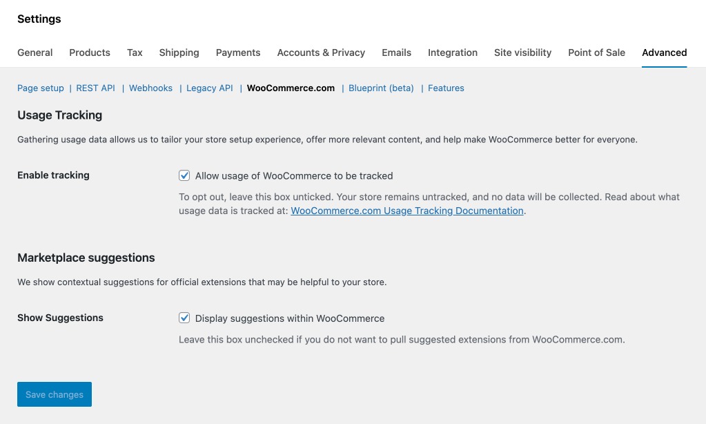 WooCommerce Settings: WooCommerce.com