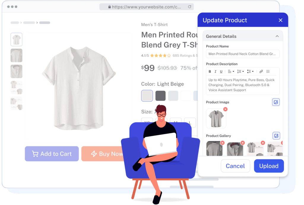 Frontend Product Editor