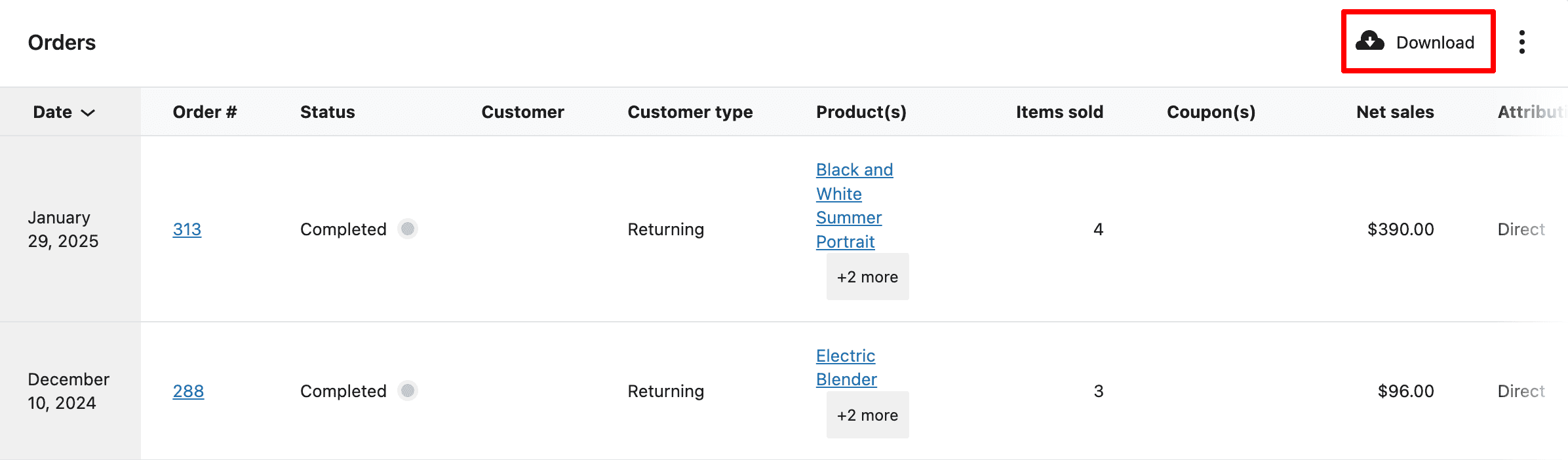 Export WooCommerce Orders Manually
