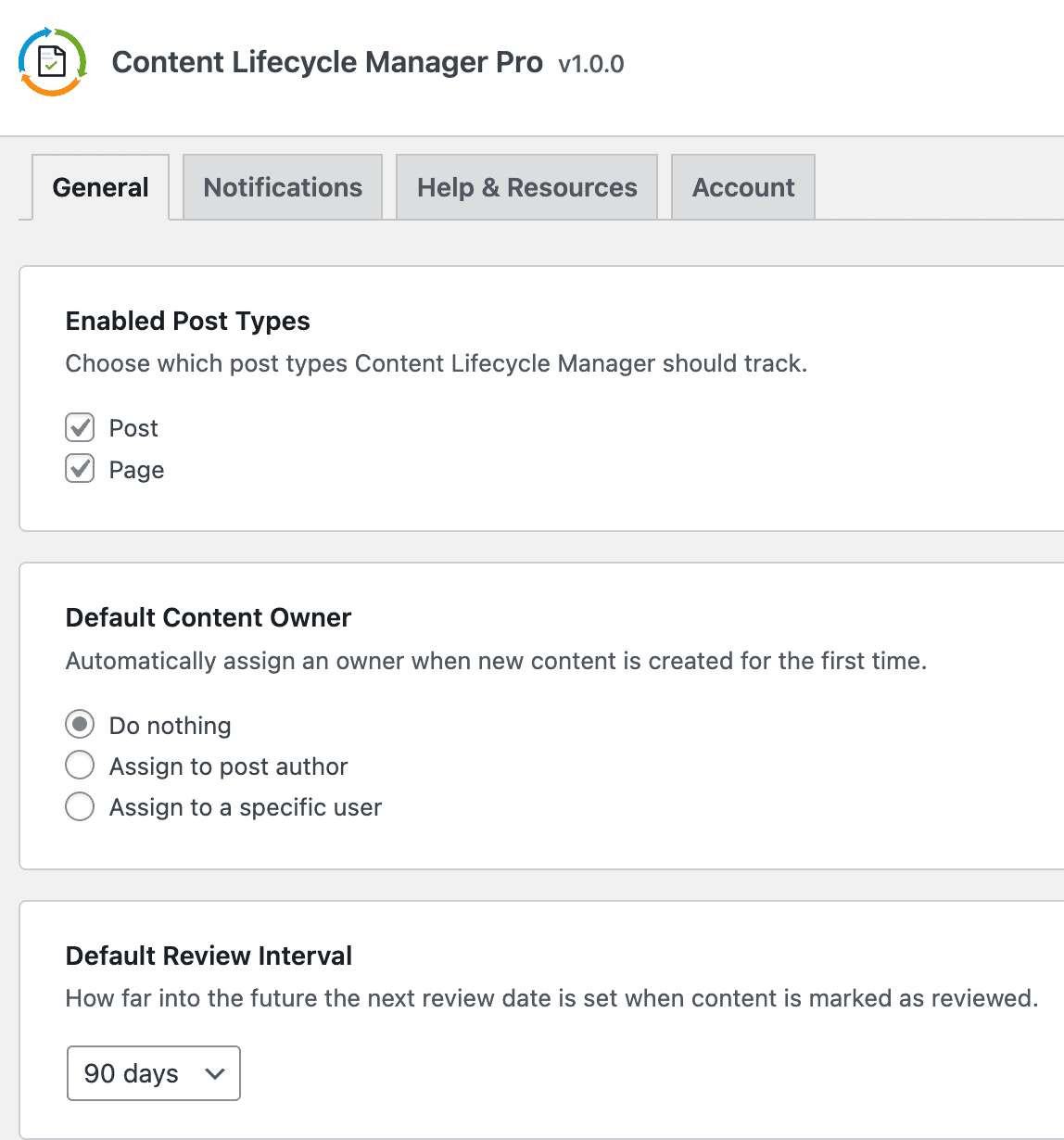 Content Lifecycle Manager Settings