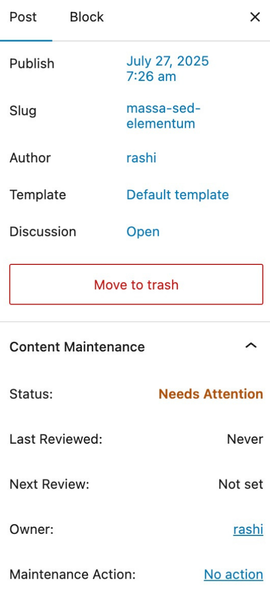 Content Maintenance Editor