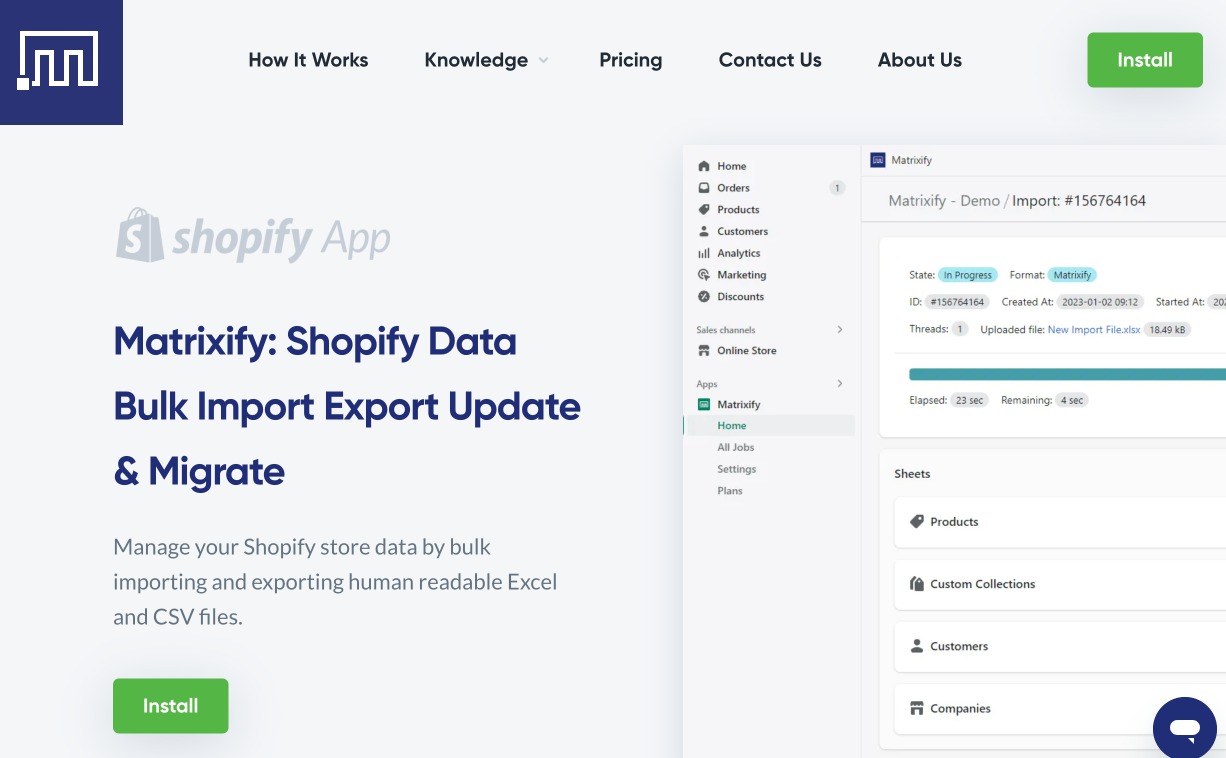 Use Matrixify App to Export Store Data