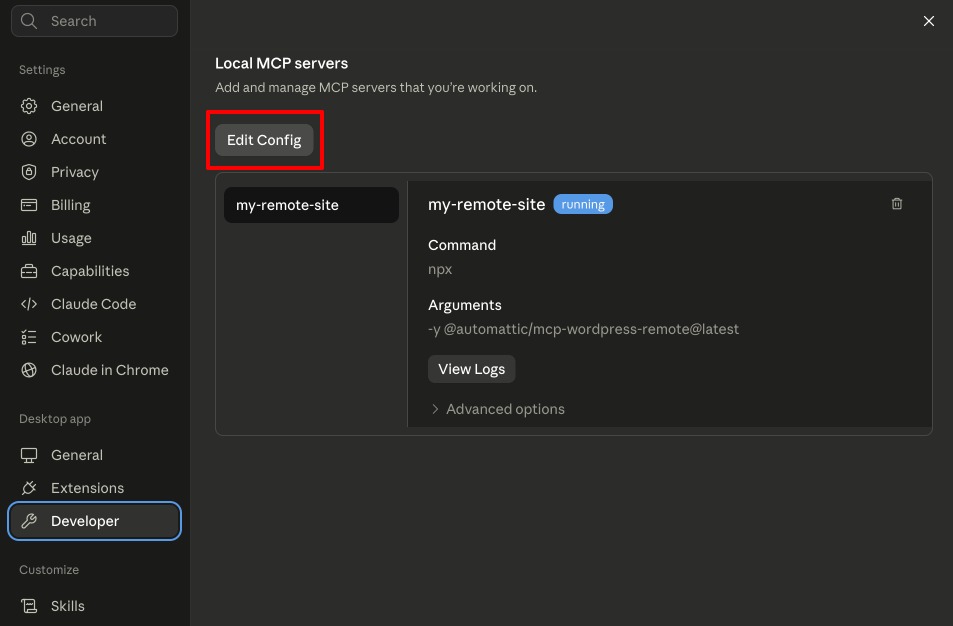 Find and Edit Config File in Claude