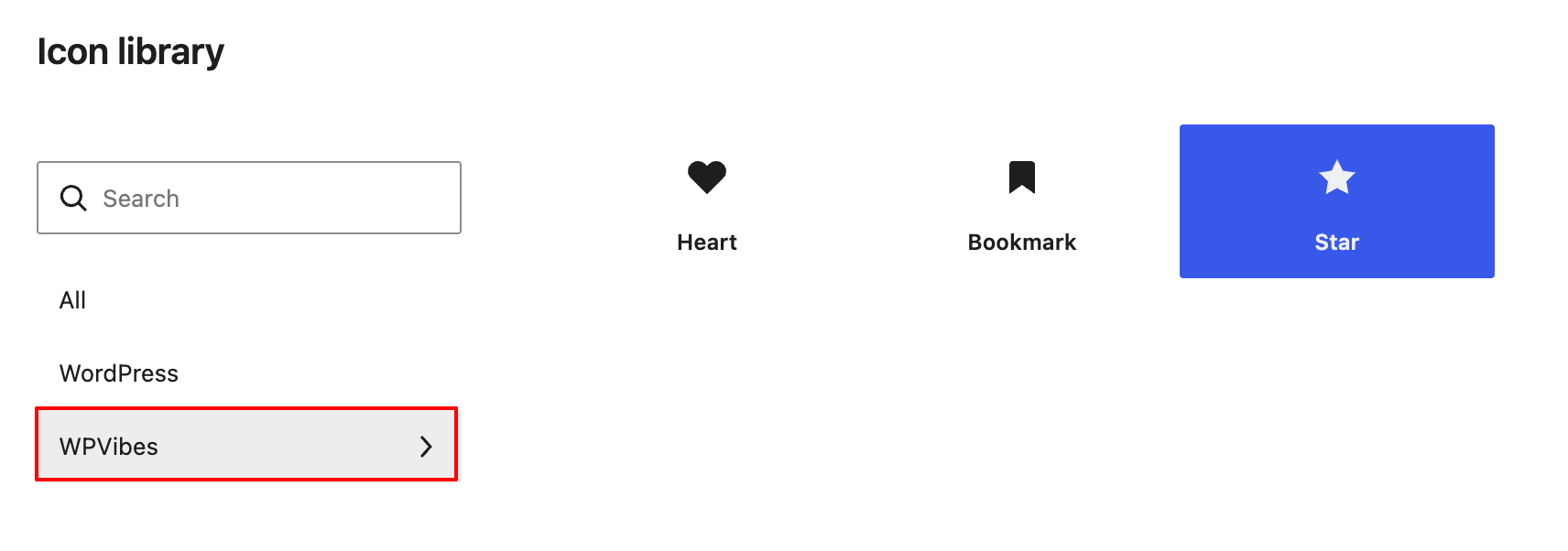 Custom Icon Block Picker Added in WordPress