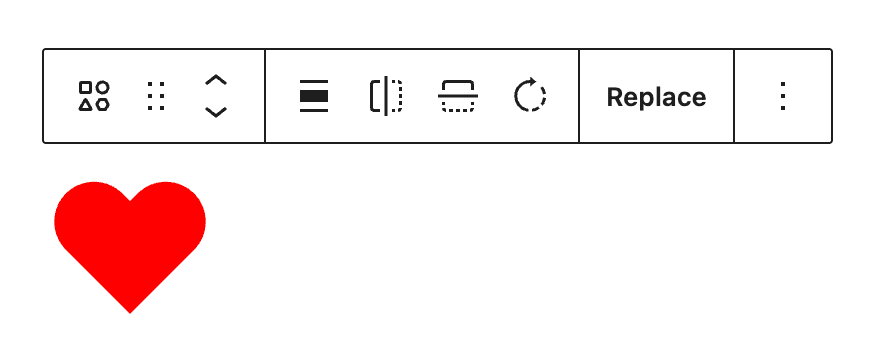 Icon Block Toolbar Improve With Flip and Rotate Settings