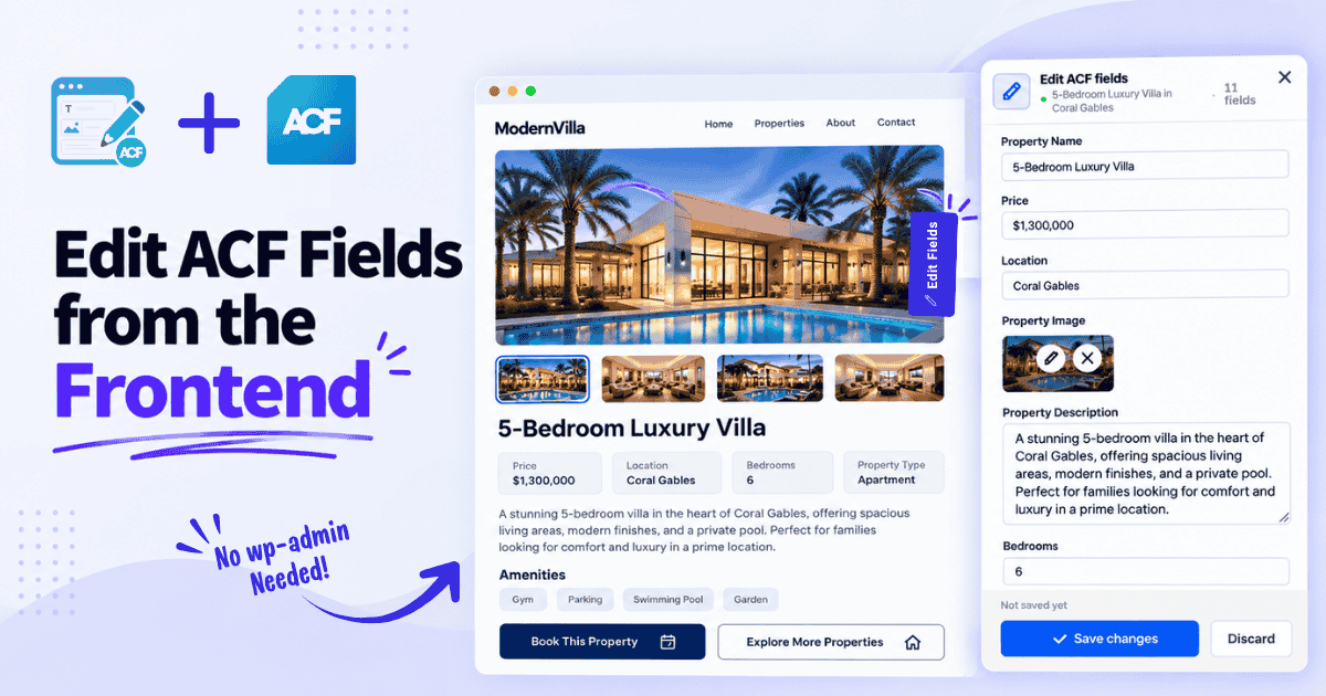 How to Edit ACF Fields from the Frontend in WordPress